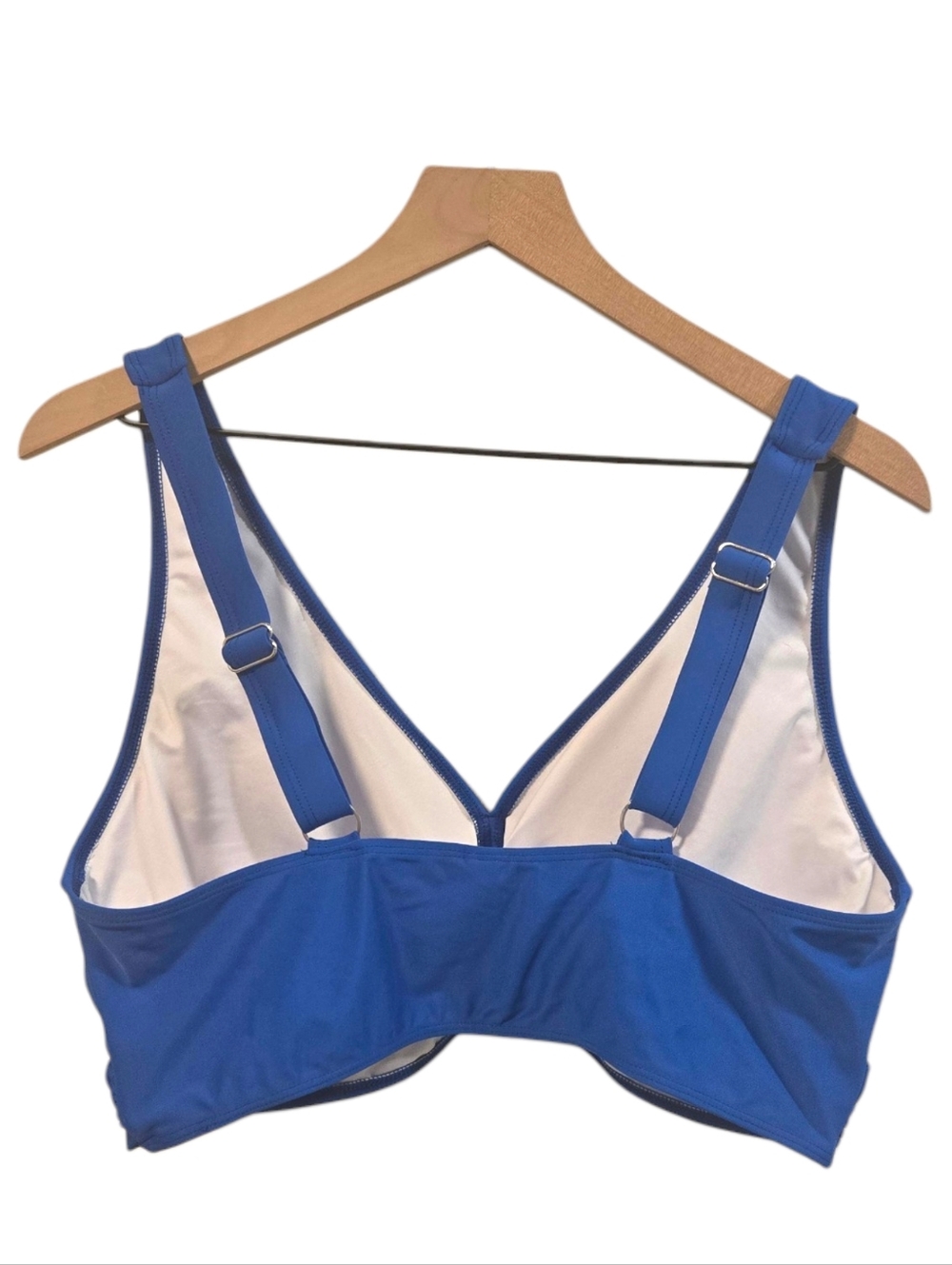 Tempt Me Twist Front Royal Blue Bikini Swim Top 18W - Picture 3 of 7